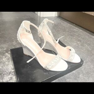 Sparkly Wedge Sandals - David’s Bridal - Size 6.5